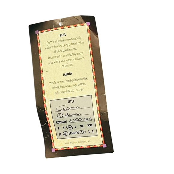 SFR Santa Fe Recreations NWT Jacoma Deluxe 5000 Dx Edition Size Med RARE Fringe - Picture 5 of 12